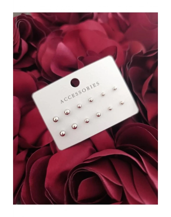 12 Adet Küpe Piercing Çok Amaçlı Ürün (Gümüş)