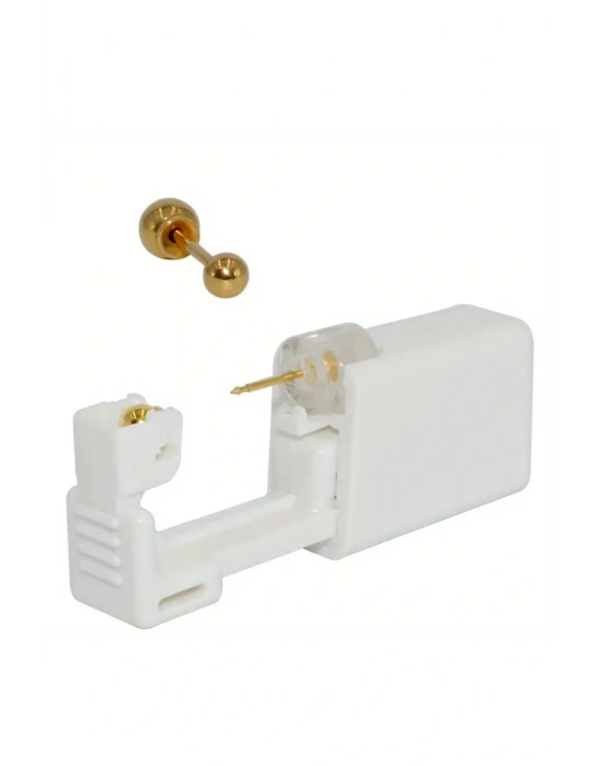 2 Adet Tek Kullanımlık Kulak Delme Piercing Aparatı Küpesi Kendi İçinde Mevcut Kulak Delme Seti