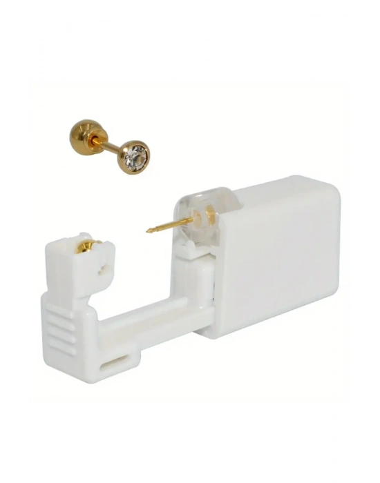 2 Adet Tek Kullanımlık Kulak Delme Piercing Aparatı Küpesi Kendi İçinde Mevcut Kulak Delme Seti