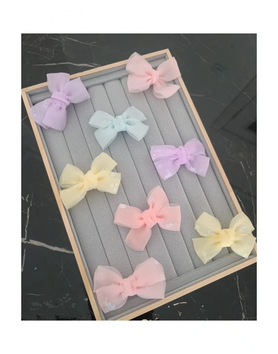 3 Adet Pullu Tül Pens Toka