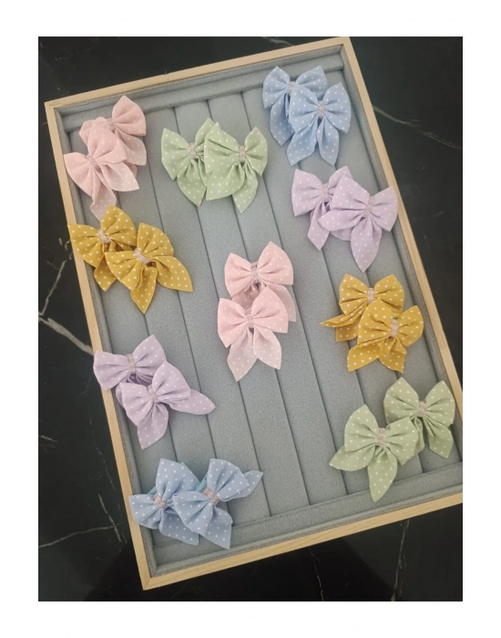 3 Çift Puantiyeli PensToka Klipsli Toka