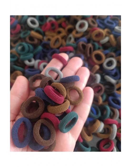 50 Adet Koyu Renklerde Minimal Havlu Toka Örgü Tokası Çap 2 cm