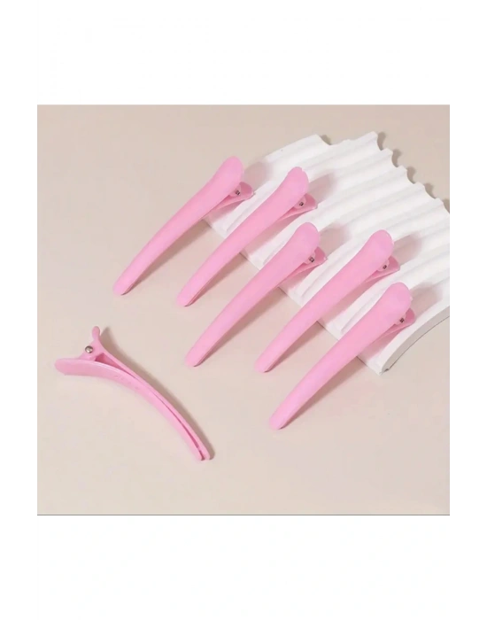 6 Adet Ördek Gagası Pens Toka Saça İz Yapmayan Profesyonel Fön ve Makyaj Pensi