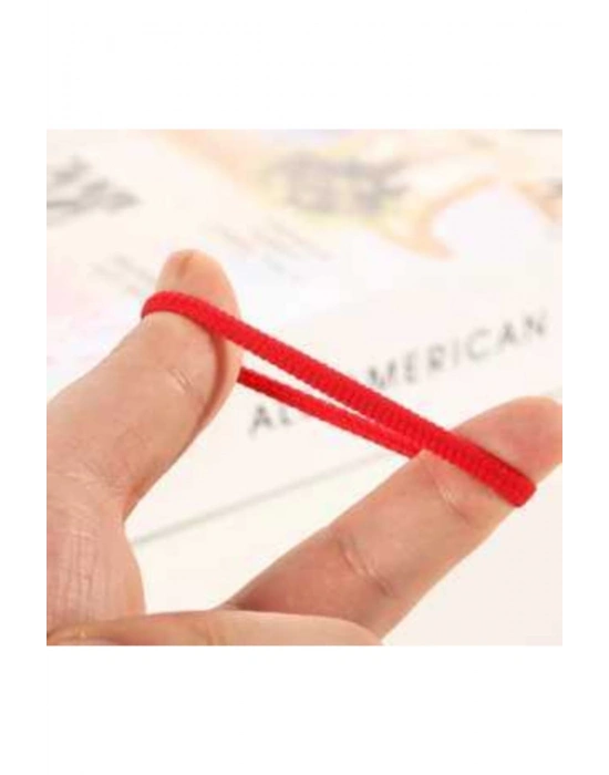 Karışık Neon Renkler 50 Adet Kumaş Saç Lastik Tokası Mini Tokalar ve 10 Adet Lastik