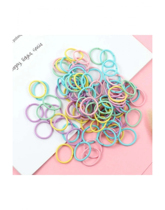 10 Adet Takım Saç Halka Kız Çocuk At Kuyruğu Elastik Lastik
