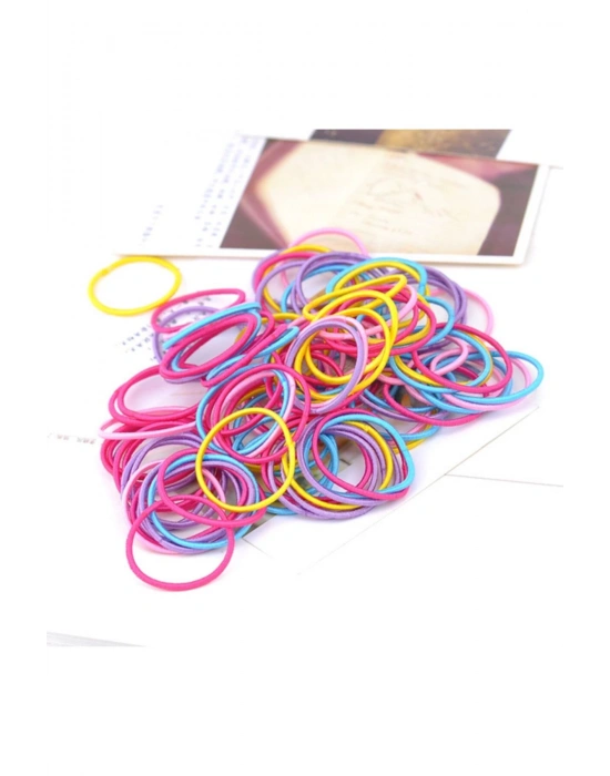 Lily 50 Adet Renkli Kumaş Lastik Toka