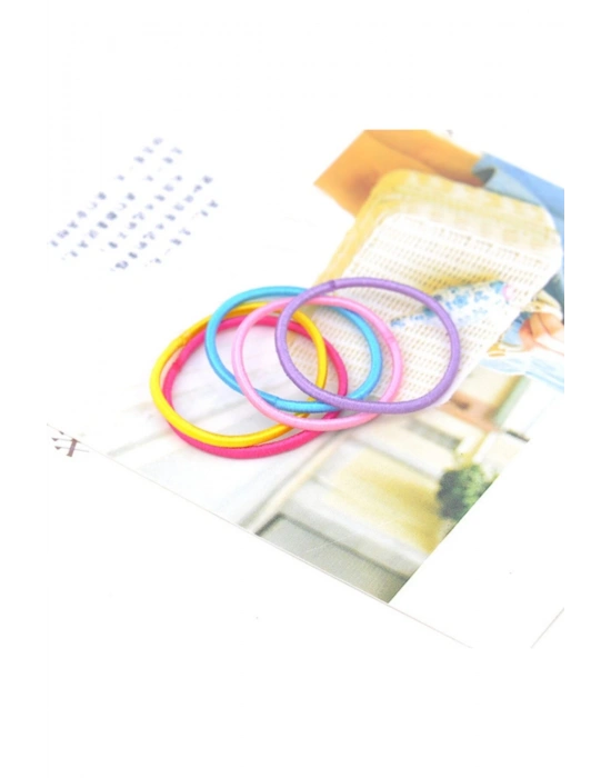 Lily 50 Adet Renkli Kumaş Lastik Toka