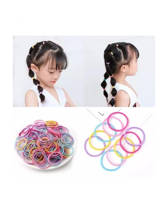 Lily 50 Adet Renkli Kumaş Lastik Toka