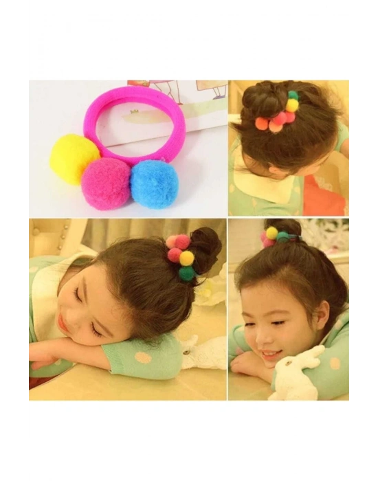 Lily Pon Pon Lastik Toka 2 Adet Ponpon
