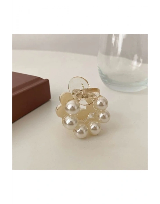 Kadın Çiçek Formlu Inci Mandal Toka