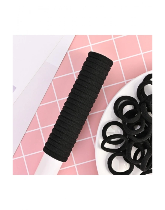 Kadın 30lu Siyah Lastik Toka Seti