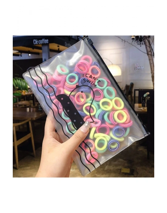 Şeffaf Çantalı 50 Adet Mini Havlu Toka