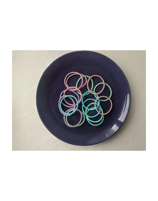 16 Adet Büyük Boy Soft Renk Parlak Lastik Toka