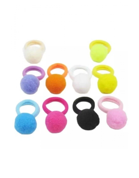 Lily Ponpon Lastik Toka 10lu Ponpon