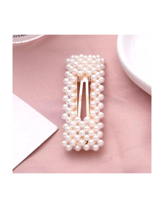 Vintage Kadın 2li Incili Çıtçıt Yan Toka - Trend Model