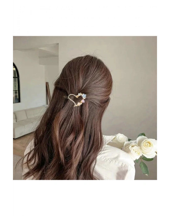 Vintage Kalp Figür Gold Yan Toka