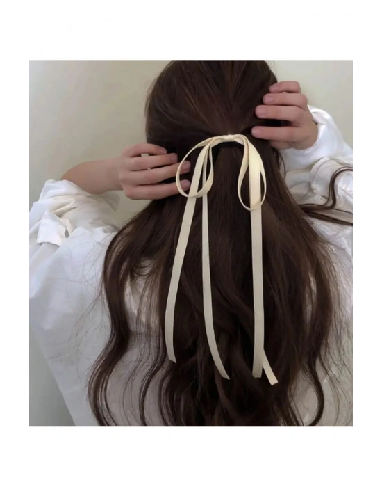 Kadın Vintage Krem Fiyonk Toka