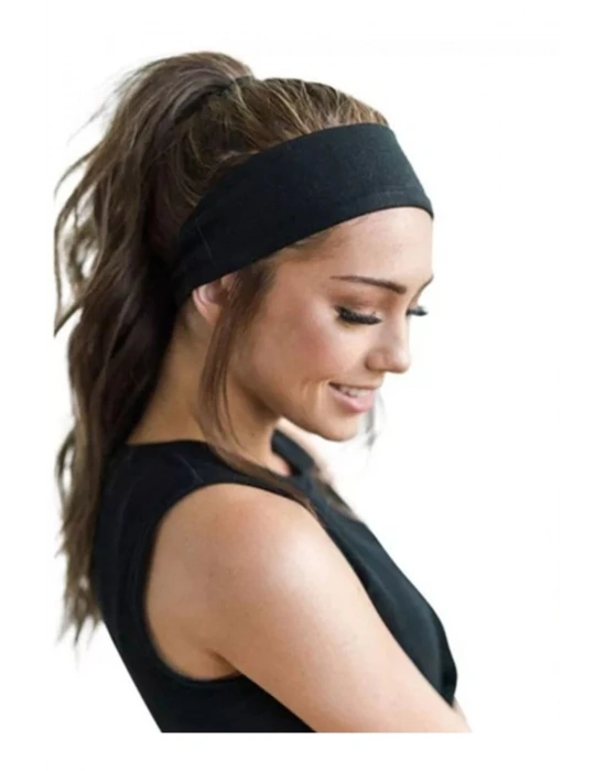 Vintage Kadın Siyah Bandana Saç Bandı