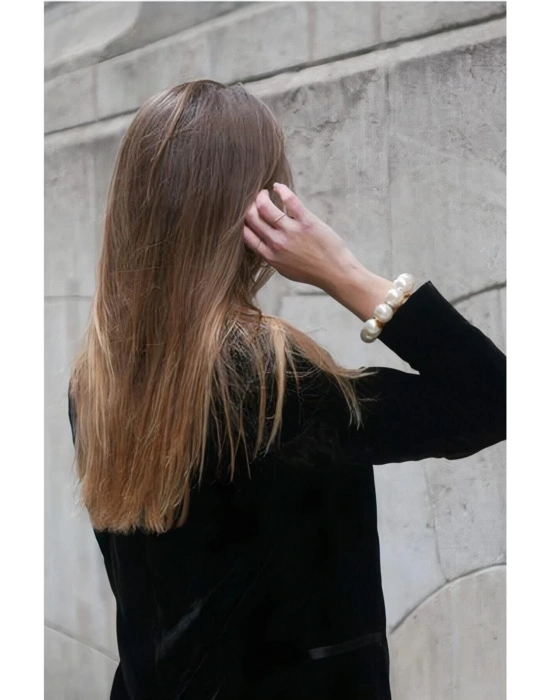 Kadın Pearls Inci Esnek Saç Tokası