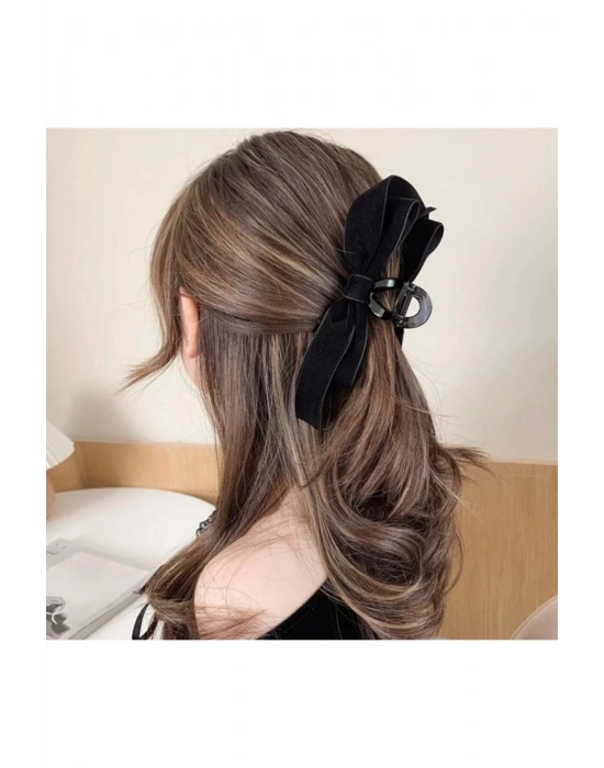 Vintage Kadife Fiyonklu Mandal Toka