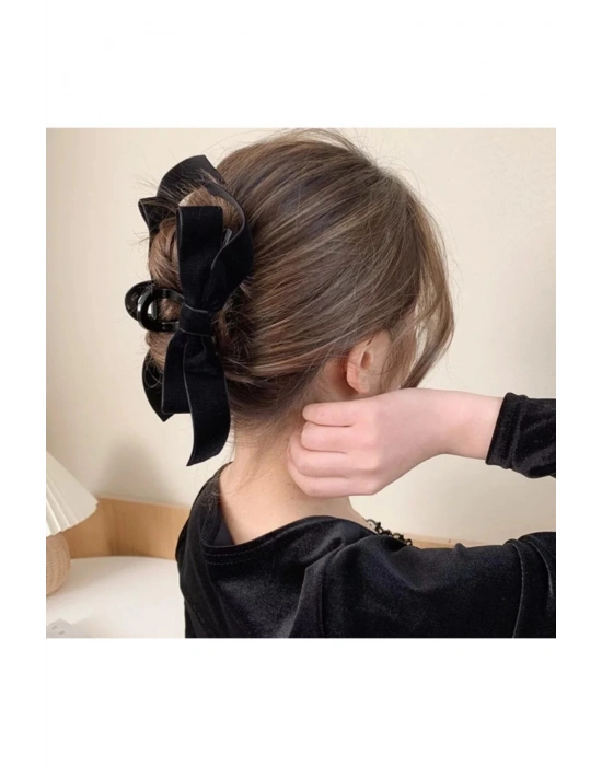 Vintage Kadife Fiyonklu Mandal Toka