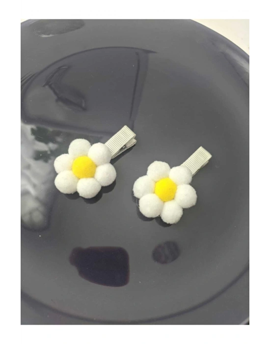 Lily Papatya Ponpon Klips Toka