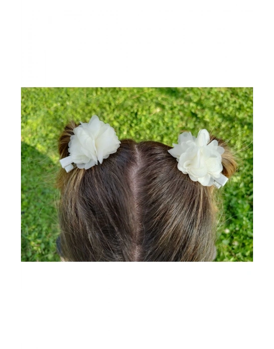 Kız Çocuk Ekru 2li Klips Lily Toka