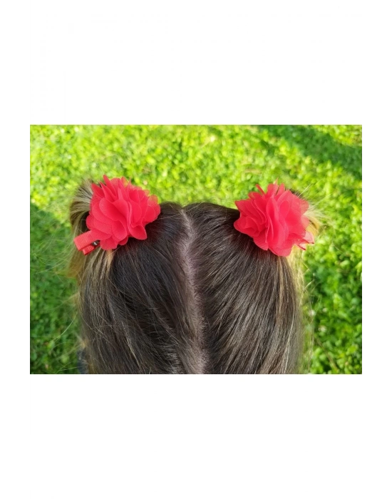 Kız Çocuk Kırmızı 2li Klips Lily Toka