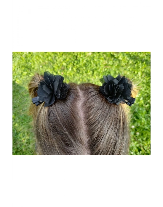 Kız Çocuk Siyah 2li Klips Lily Toka