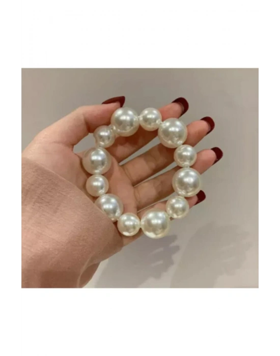 Vintage Küçük-büyük Sıralı Incili Halka Toka