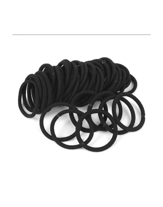 12 Adet Yetişkin Siyah Renk Kalın Kumaş Lastik Toka Çap 5 Cm Kalınlık 6 Mm