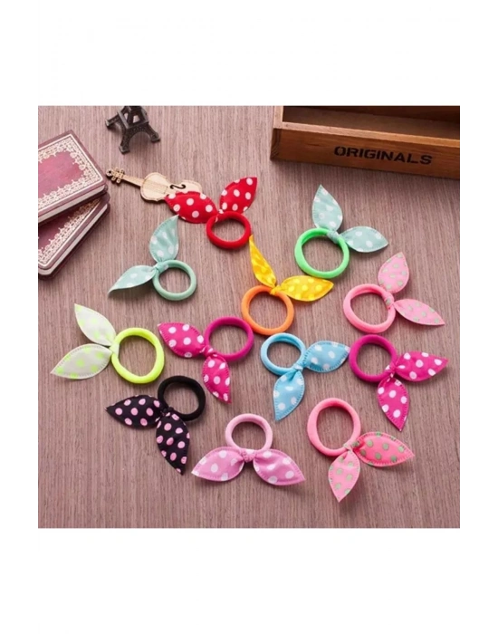 Lily 10 Adet Tavşan Kulak Lastik Tokası