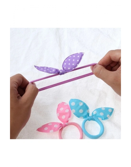 Lily 10 Adet Tavşan Kulak Lastik Tokası