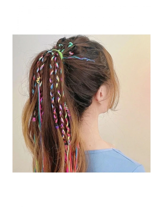 8 Adet Renkli Saç Postiş-saç Ipi 100 Cm