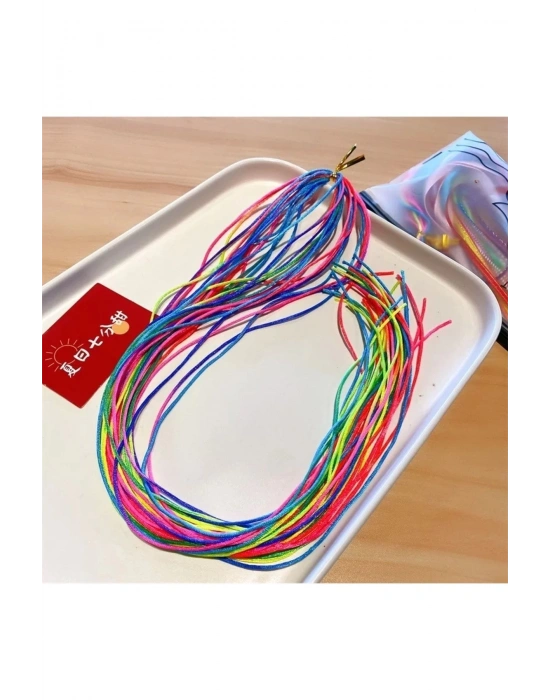 8 Adet Renkli Saç Postiş-saç Ipi 100 Cm