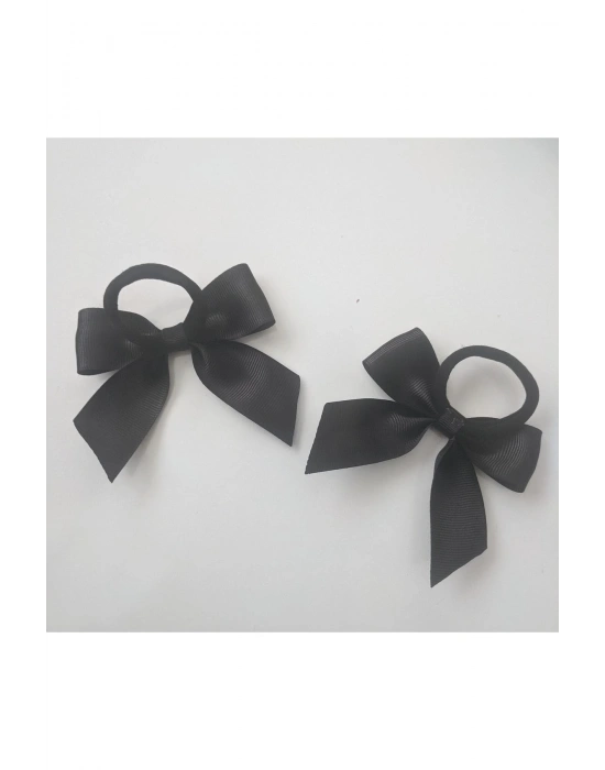 Lily Kız Çocuk Siyah Renk Lastikli Fiyonk Candy Toka