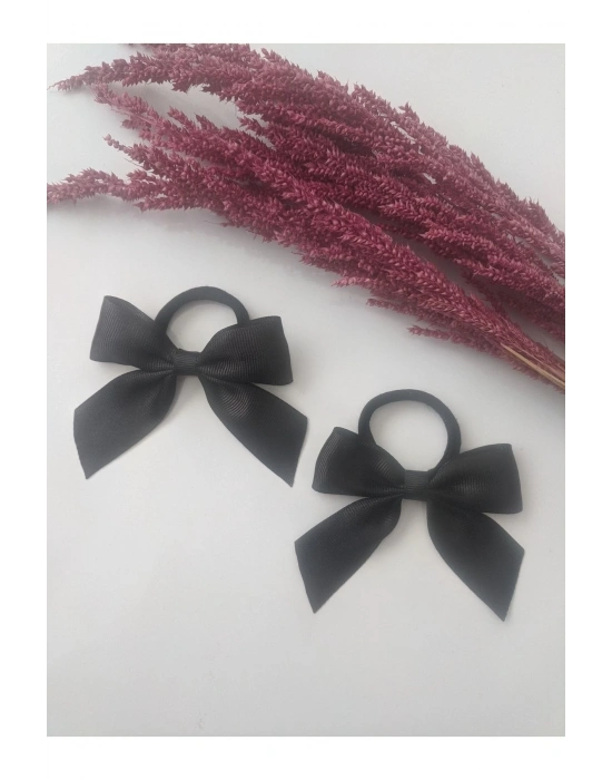 Lily Kız Çocuk Siyah Renk Lastikli Fiyonk Candy Toka