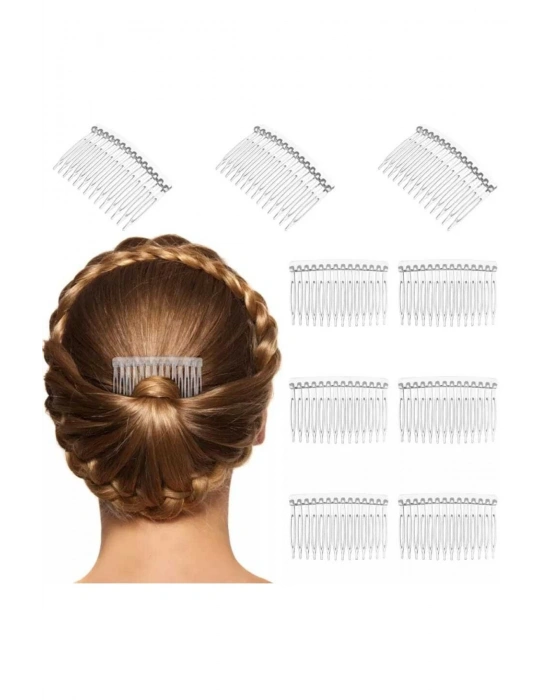 Vintage 3 Adet Şeffaf Tarak Toka