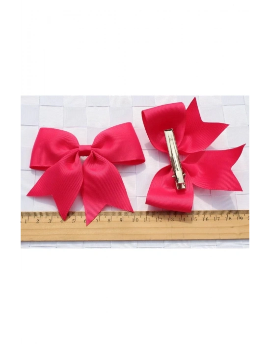 Lily Kız Çocuk -bebek Ikili Kırmızı Fiyonk Pens Toka