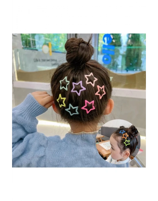 Lily 3 Adet Karışık Renk Yıldız Çıtçıt Figür Çıt Çıt Toka Metal Pens Toks