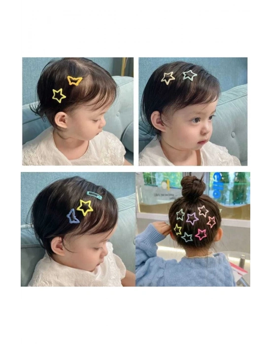 Lily 3 Adet Karışık Renk Yıldız Çıtçıt Figür Çıt Çıt Toka Metal Pens Toks