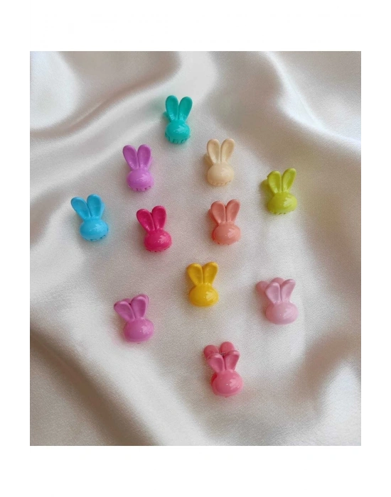 6 Adet Lily Tavşan Figür Parlak Mini Mandal Toka