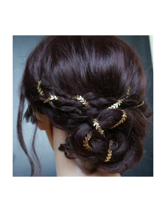 Vintage Zincir Model Çıtçıtlı Topuz Tokası