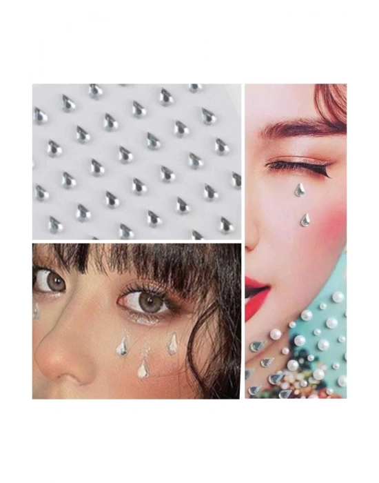 Vintage Damla Model Işıltılı Yüz Ve Vücut Taşı Sticker Taş