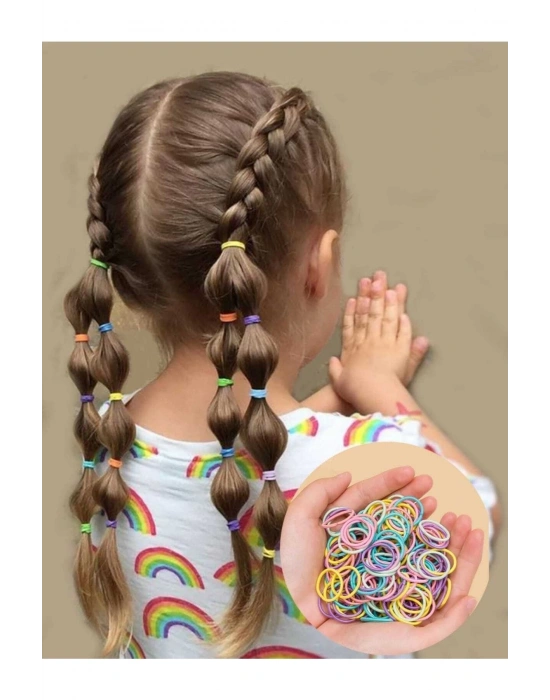 Lily Soft Renklerde 50 Adet Bebek Ve Çocuk Kumaş Lastik Tokası