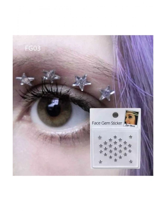 Vintage Yıldız Model 100 Adet Yüz Ve Vücut Taşı Sticker Taş