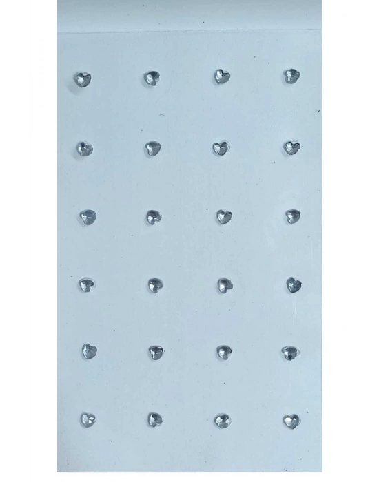 Vintage Kalp Model 100 Adet Vücut Ve Yüz Taşı Sticker Taş