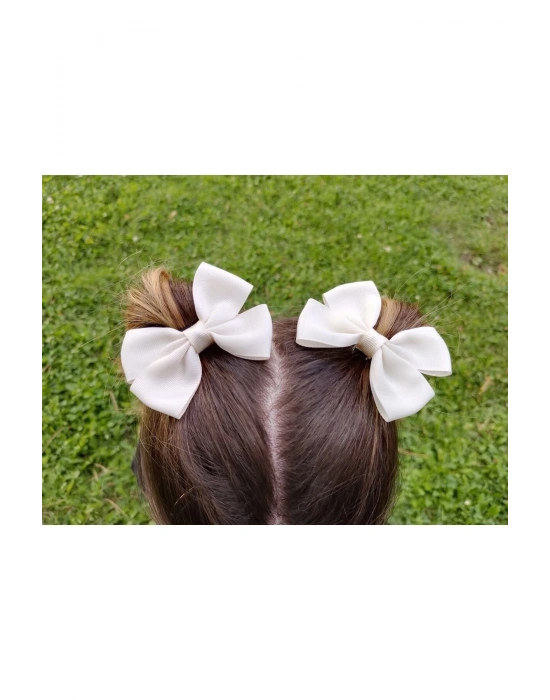 Lily Ekru Renk Ikili Fiyonk Toka Okul Tokası 23 Nisan Tokası