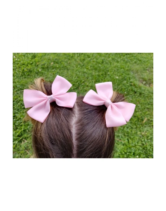 Lily Açık Pembe Ikili Fiyonk Toka Okul Tokası 23 Nisan Tokası