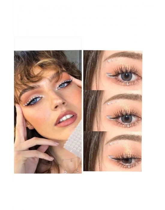 Vintage 100 Adet Inci Model Yüz Ve Vücut Taşı Sticker Taş